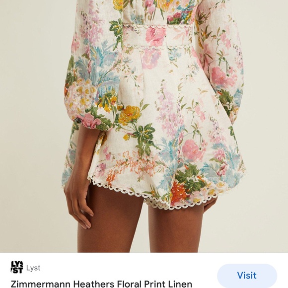 Zimmermann Heathers Floral Playsuit Size AUS 0 - Picture 4 of 7